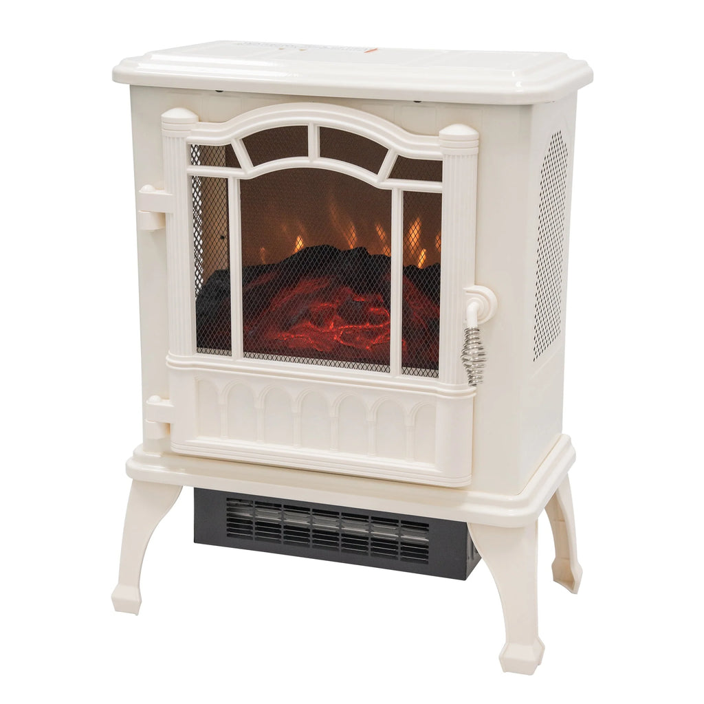 2-Setting 3D Electric Stove Heater with Flame, Black O2307