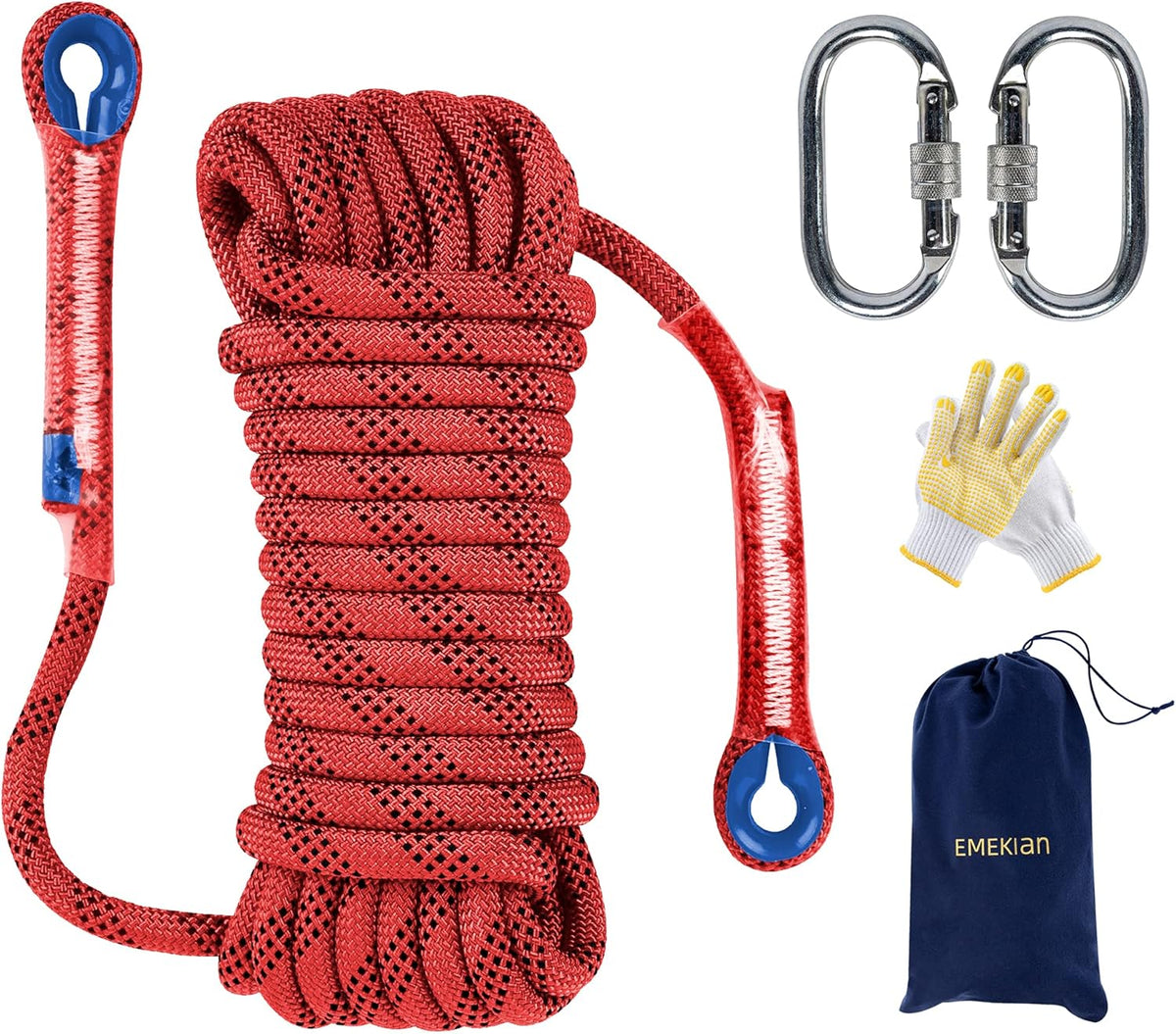 10mm 10M Static Climbing Rope with Non-Slip Gloves N183