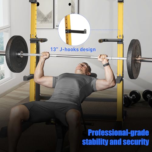 Heavy Duty 1000LB Power Cage Squat Rack with Adjustable Pull-Up Bar V495