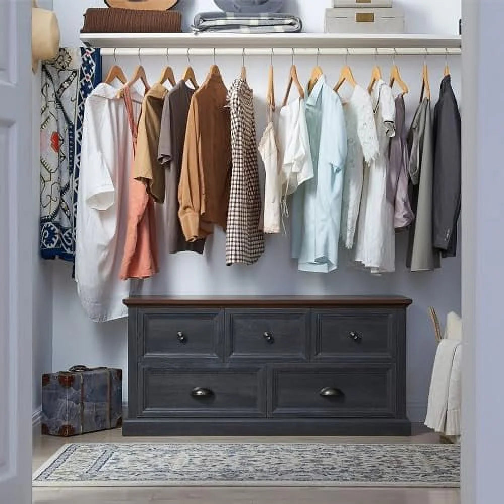 White 4 Drawer Wood Dresser E12047