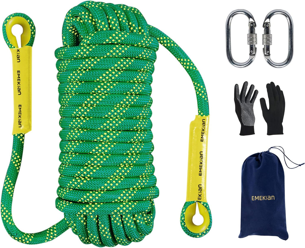 10mm 10M Static Climbing Rope with Non-Slip Gloves N183