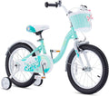 Green 18 Inch Kids Bike with Basket J946361
