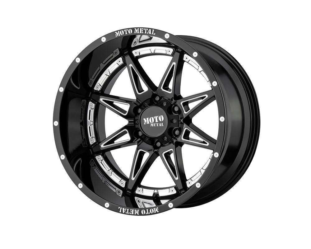 18x8.5 Gloss Black Milled Wheel C516