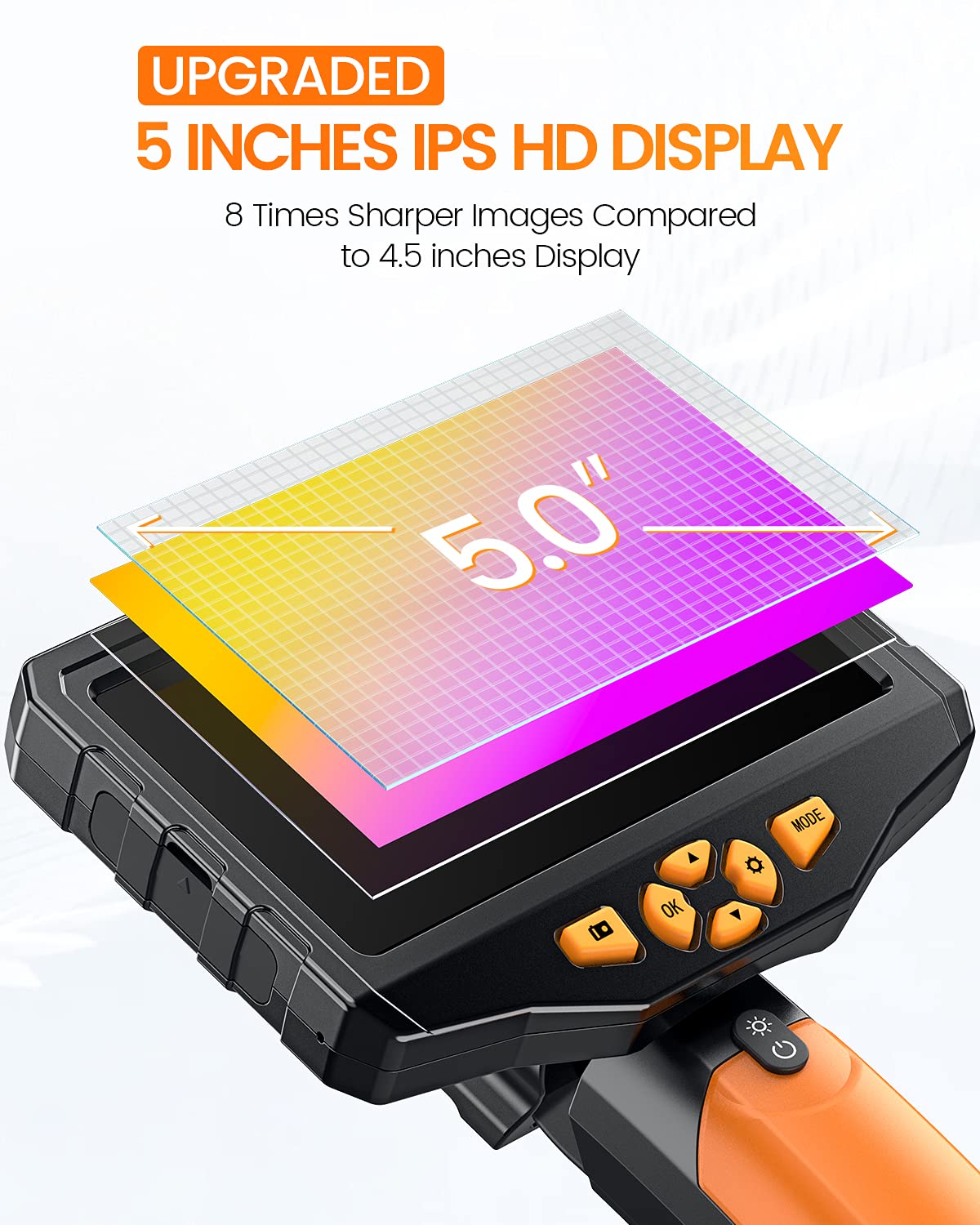 5 inches IPS Dual Lens Borescope Endoscope Camera X83917