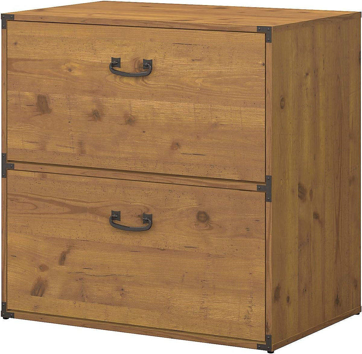 Vintage Golden Pine Lateral File Cabinet M6230