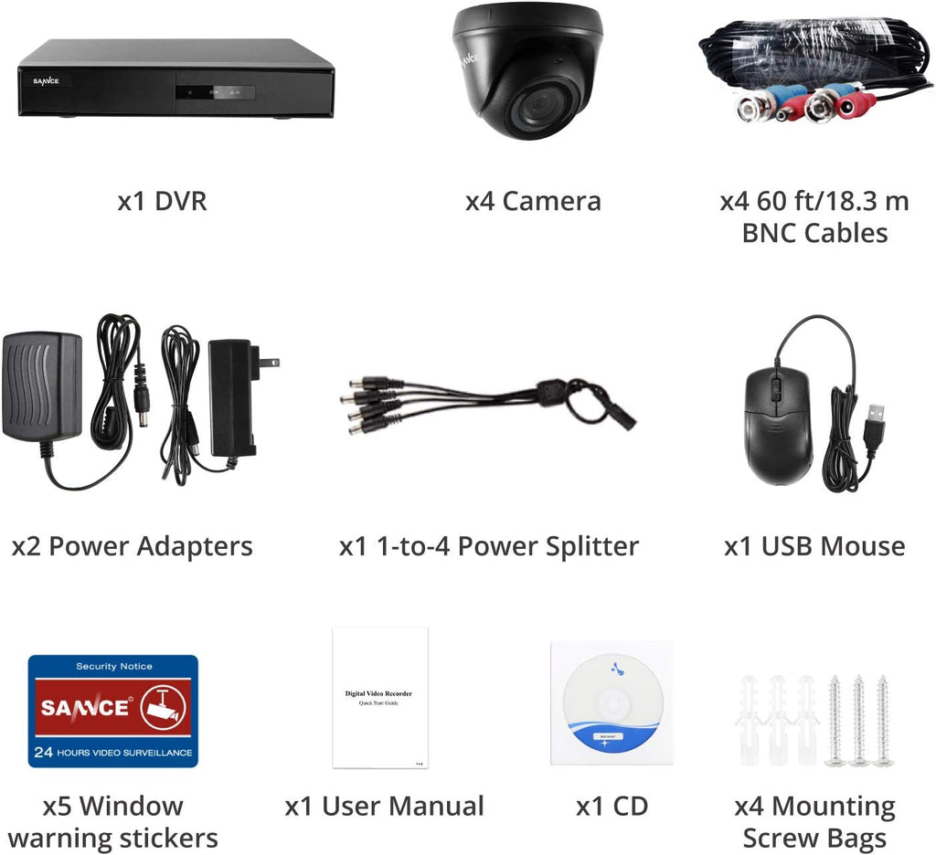 1080P 8CH Wired Security Camera System with 8 Cameras H9243