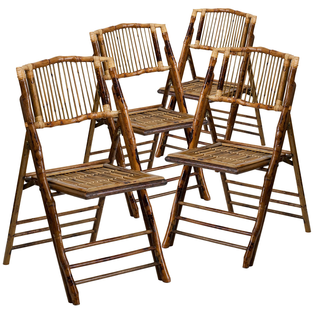4 Pack Bamboo Wood Folding Chair G611883