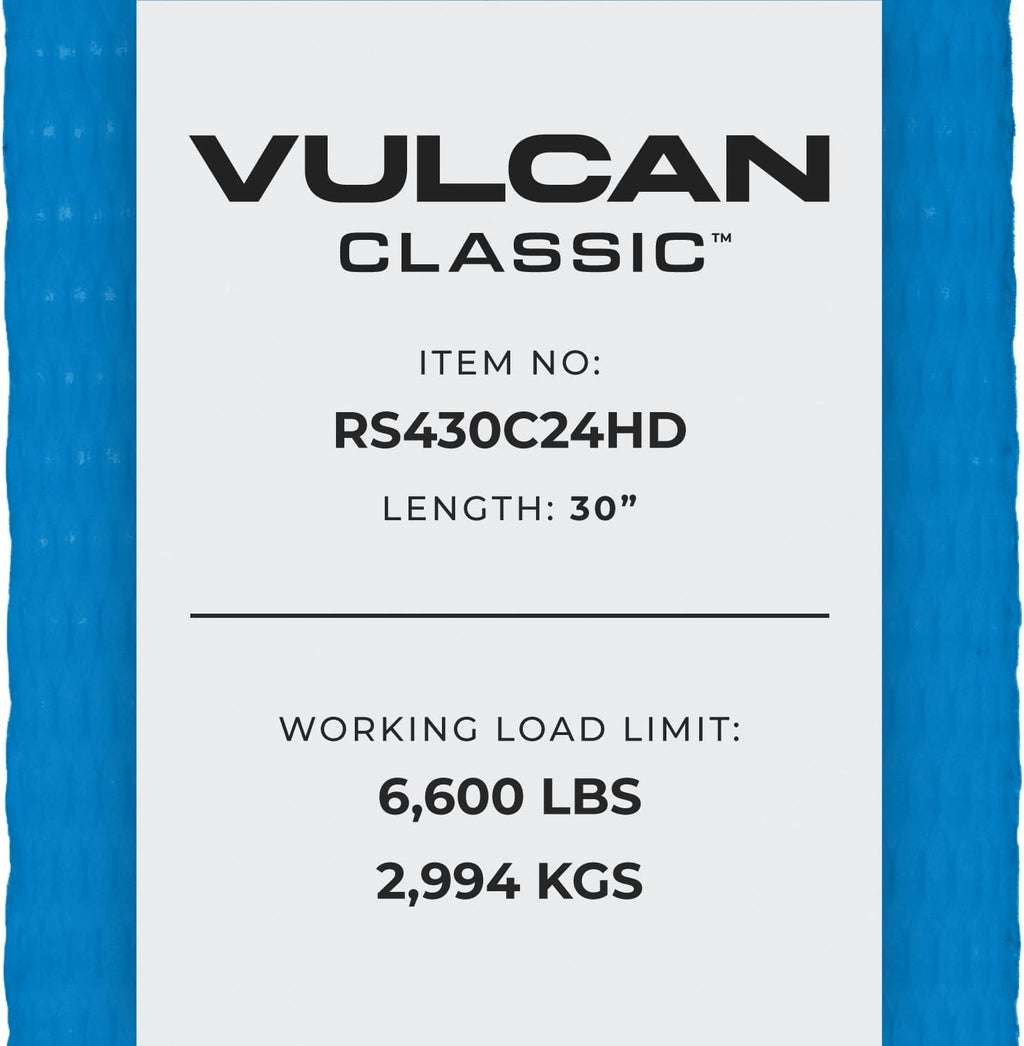 Ratchet Strap with Chain Anchors 4 Inch x 30 Foot 2 Pack D415