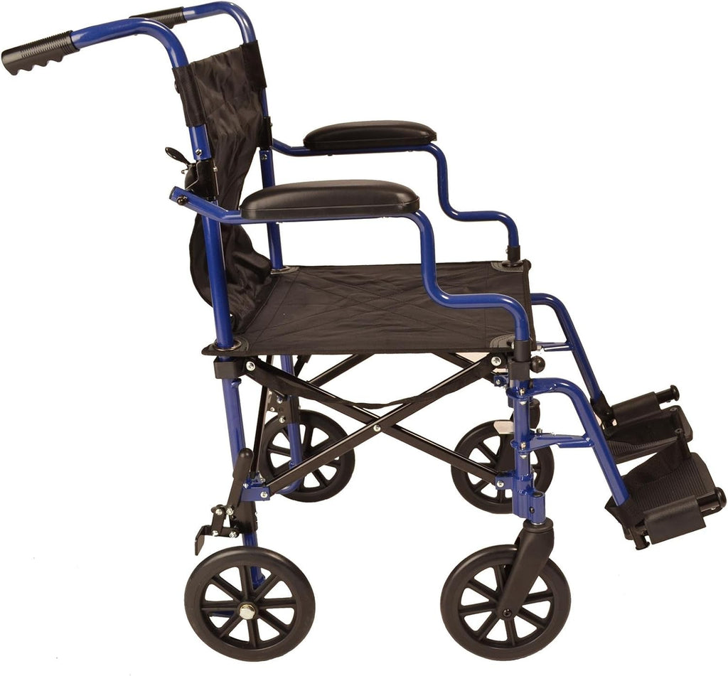 Super Lightweight Folding Travel Wheelchair with Height Adjustable Footrests L794934