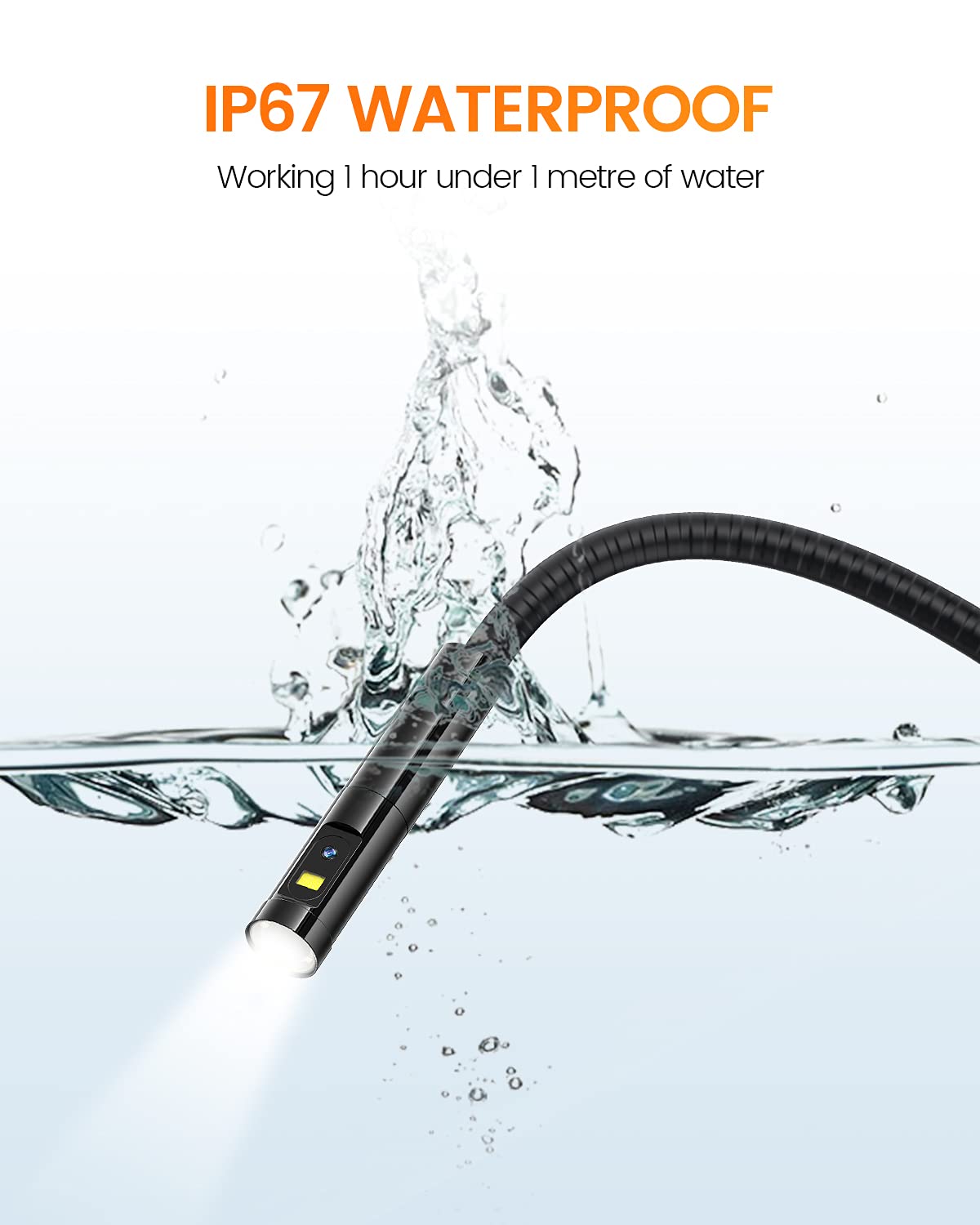 5 inches IPS Dual Lens Borescope Endoscope Camera X83917