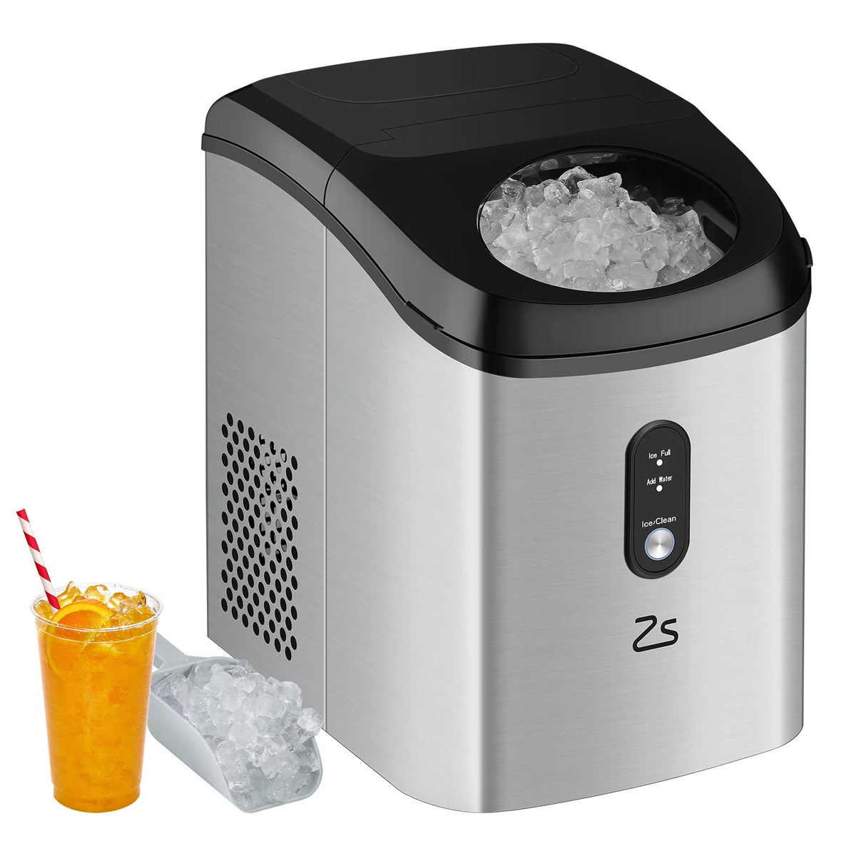 Portable Countertop Ice Maker with Ice Scoop and Basket I493
