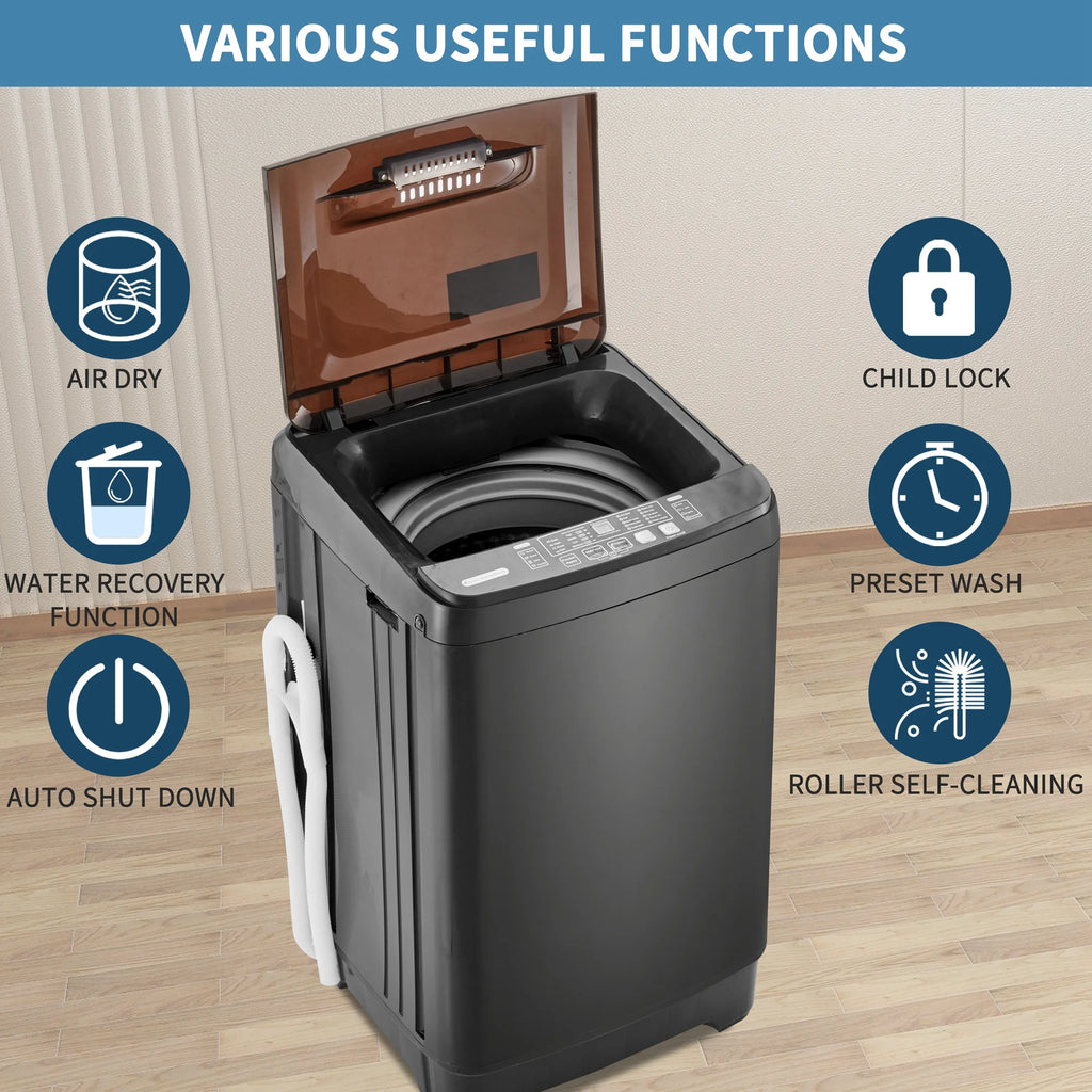 Portable Automatic Washer Machine with Drain Pump 17.6 Pounds E31488