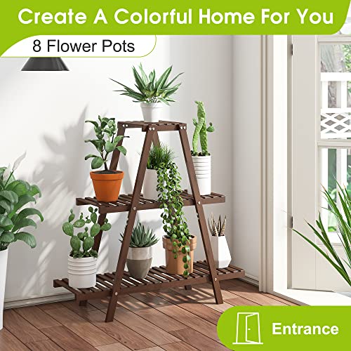 Bamboo 3 Tier Plant Stand F5941