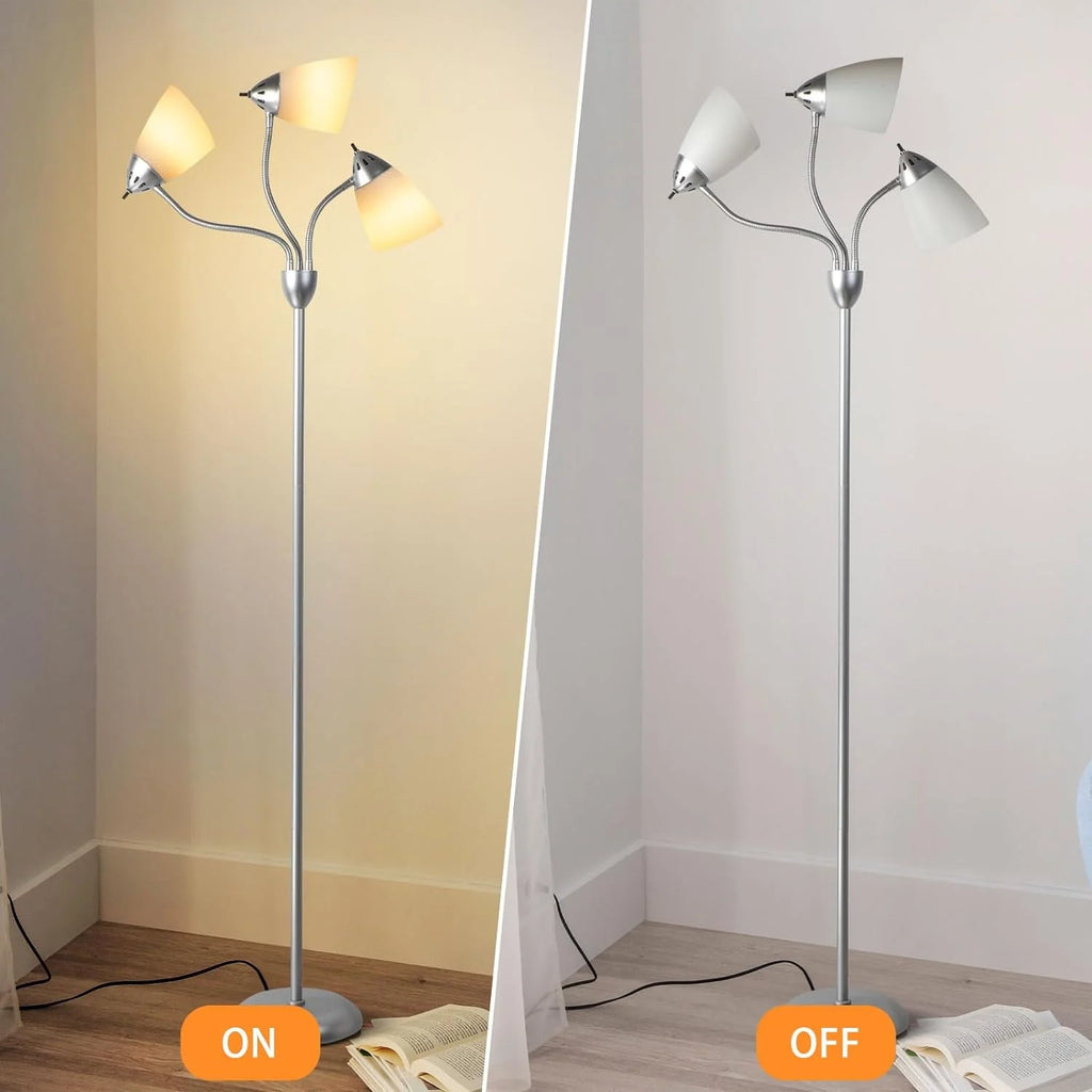 Black Tree Floor Lamp with 3 Adjustable Rotating Lights G233221