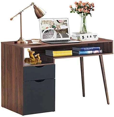 Computer Desk with Drawers Brown Z423894