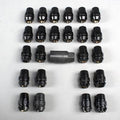 Black Chrome Cone Seat Acorn Wheel Locks L5302
