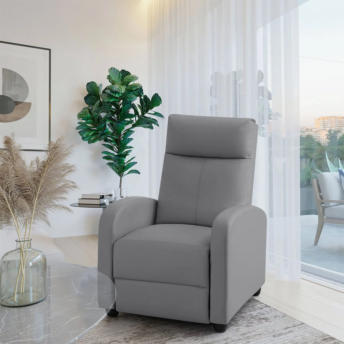 Pu Leather Recliner Chair Y58541