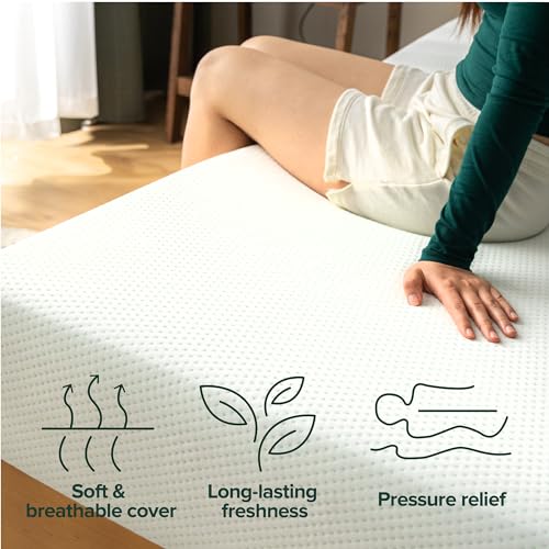 5 Inch Green Tea Memory Foam Mattress, Twin, Medium Firm A7976