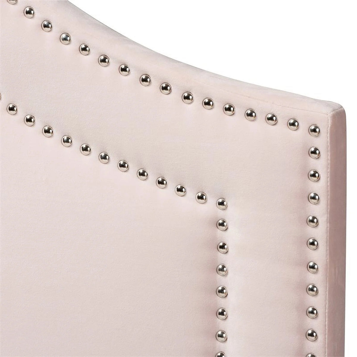 Pink Velvet Wood Queen Headboard Y959904