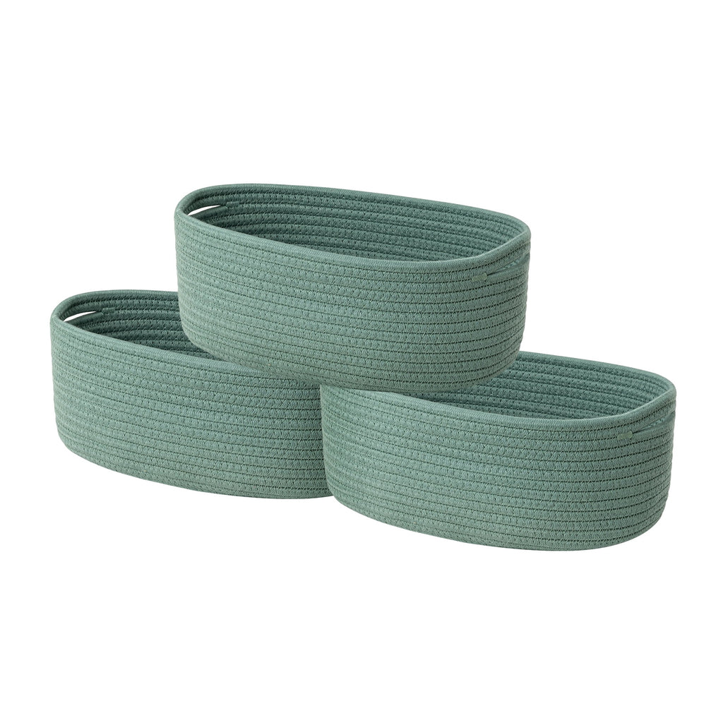 Cotton Rope Storage Baskets with Handles Set of 3 B414