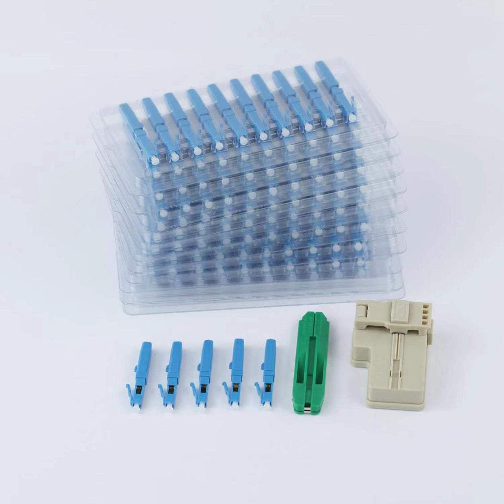 100pcs LC UPC Fiber Optic Quick Connector Single Mode 9/125 Q33460