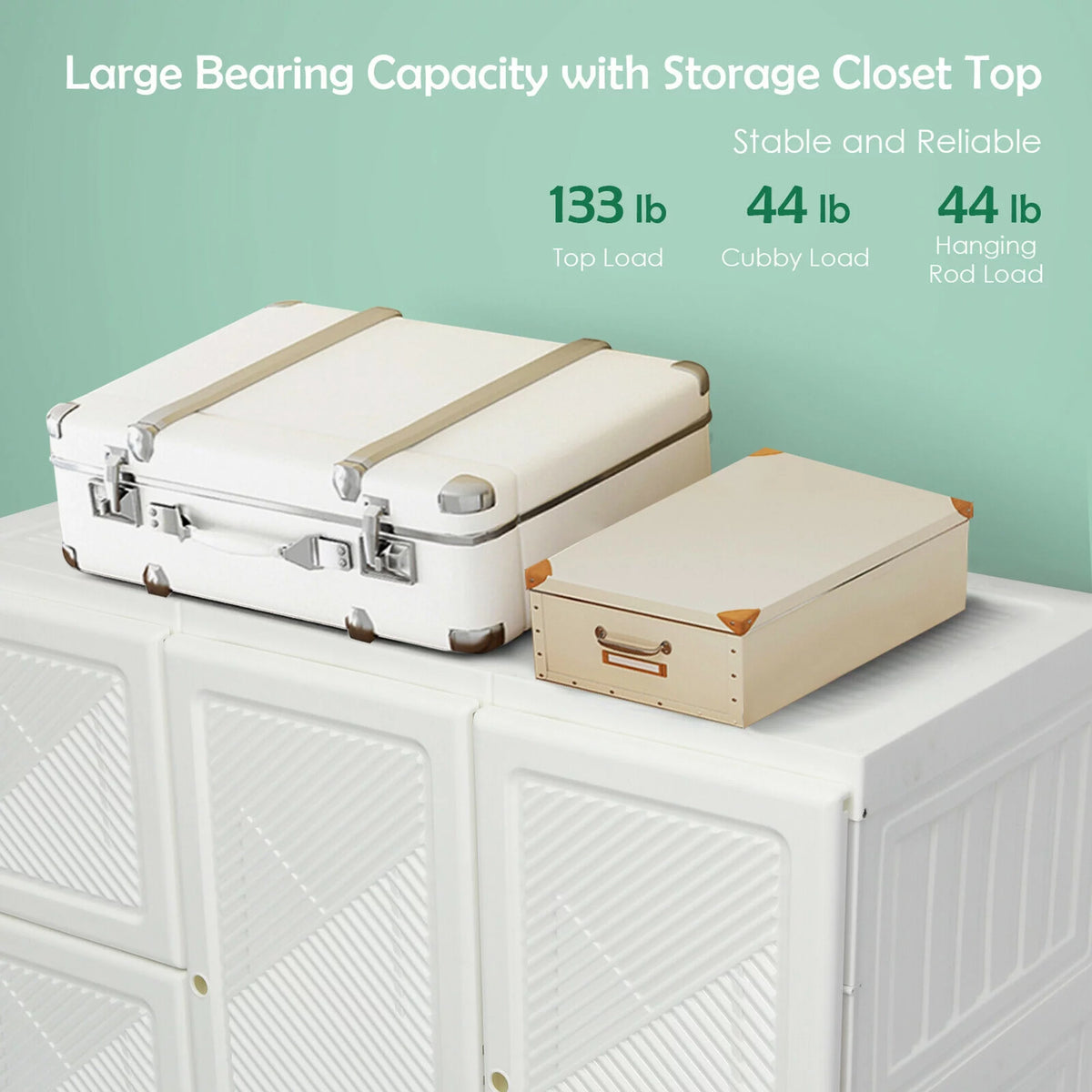 Portable Foldable Closet with 8 Cubes K8175