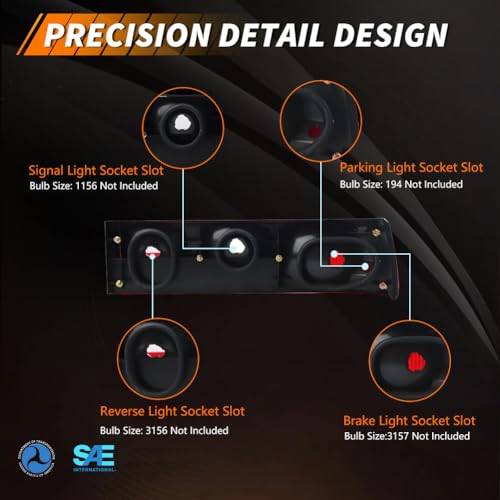 Smoked Lens Tail Light with Housing L855