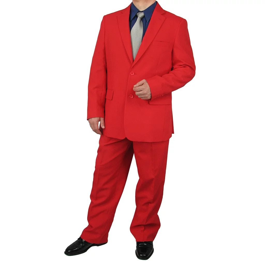 Men's Regular Fit 2pc Dress Suit Red 40L B8435