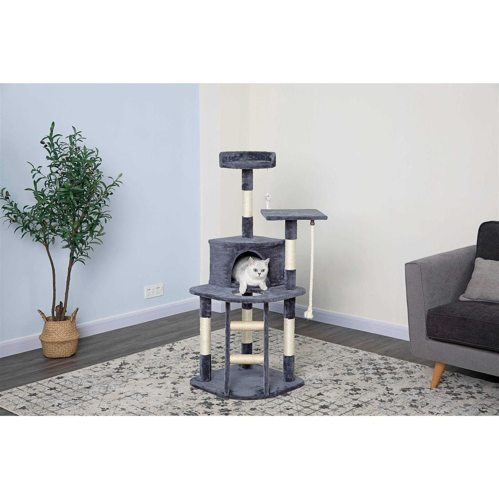 Beige Cat Tree Condo with Sisal Covered Posts G863915