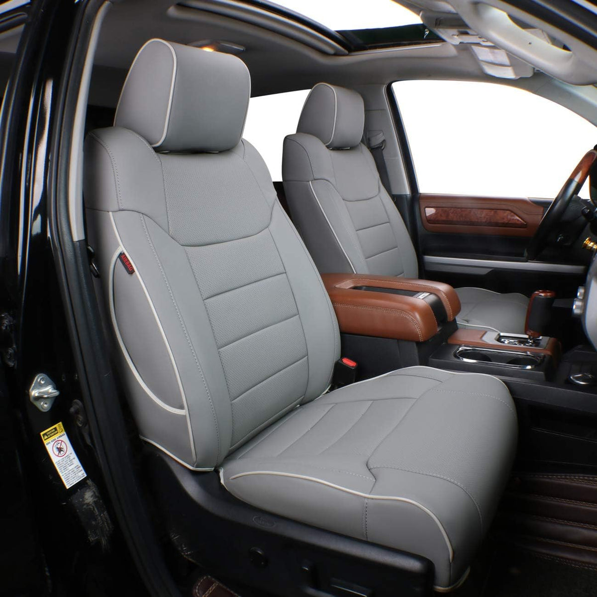 Custom Car Seat Covers Leatherette Black H2913