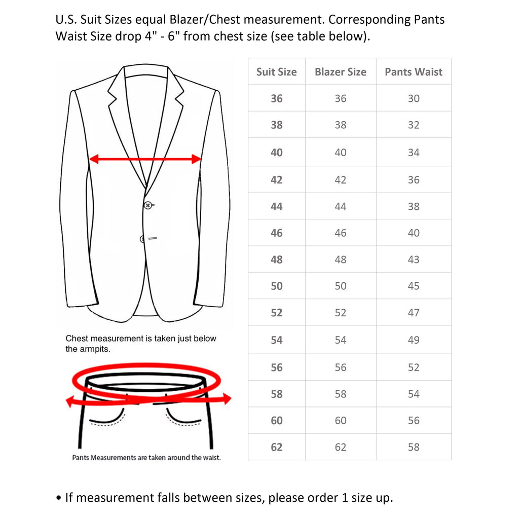 Men's Regular Fit 2pc Dress Suit Red 40L B8435