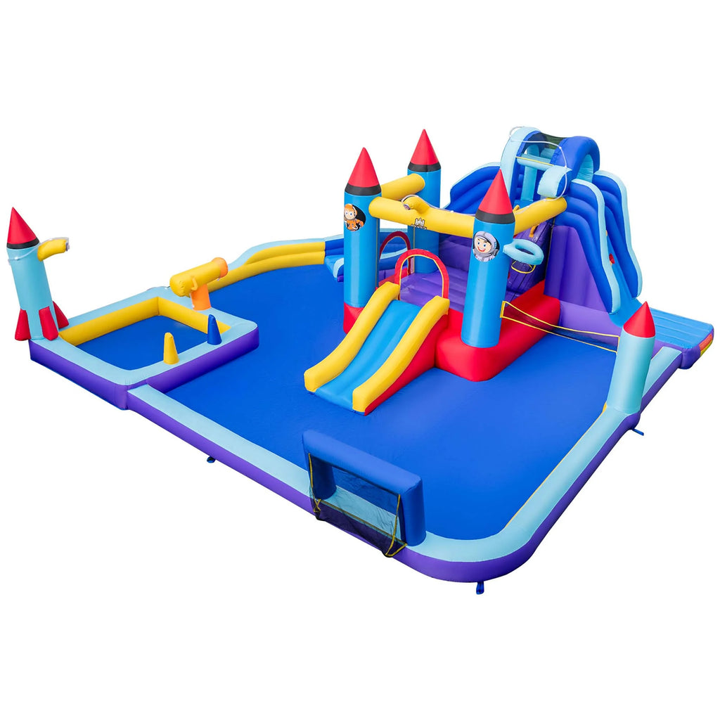 Inflatable Water Slide Park with 2 Slides Splash Pool O60995