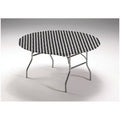 Black Checkered Round Disposable Plastic Table Covers 12 Pack J90128