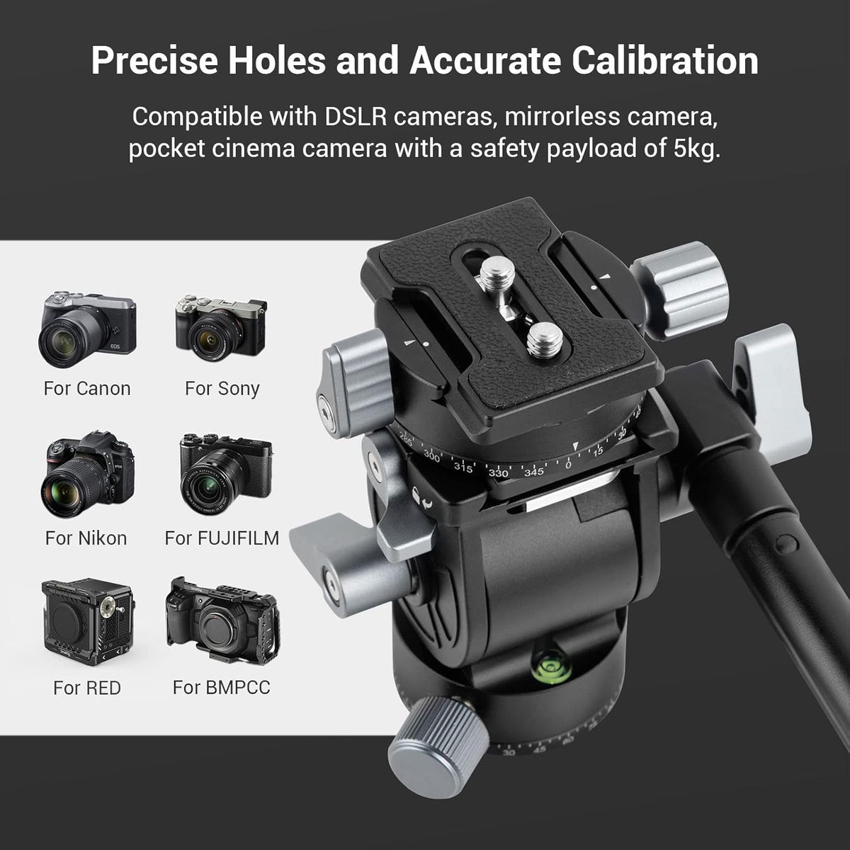 Video Head with Quick Release Plate H1001