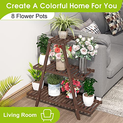 Bamboo 3 Tier Plant Stand F5941