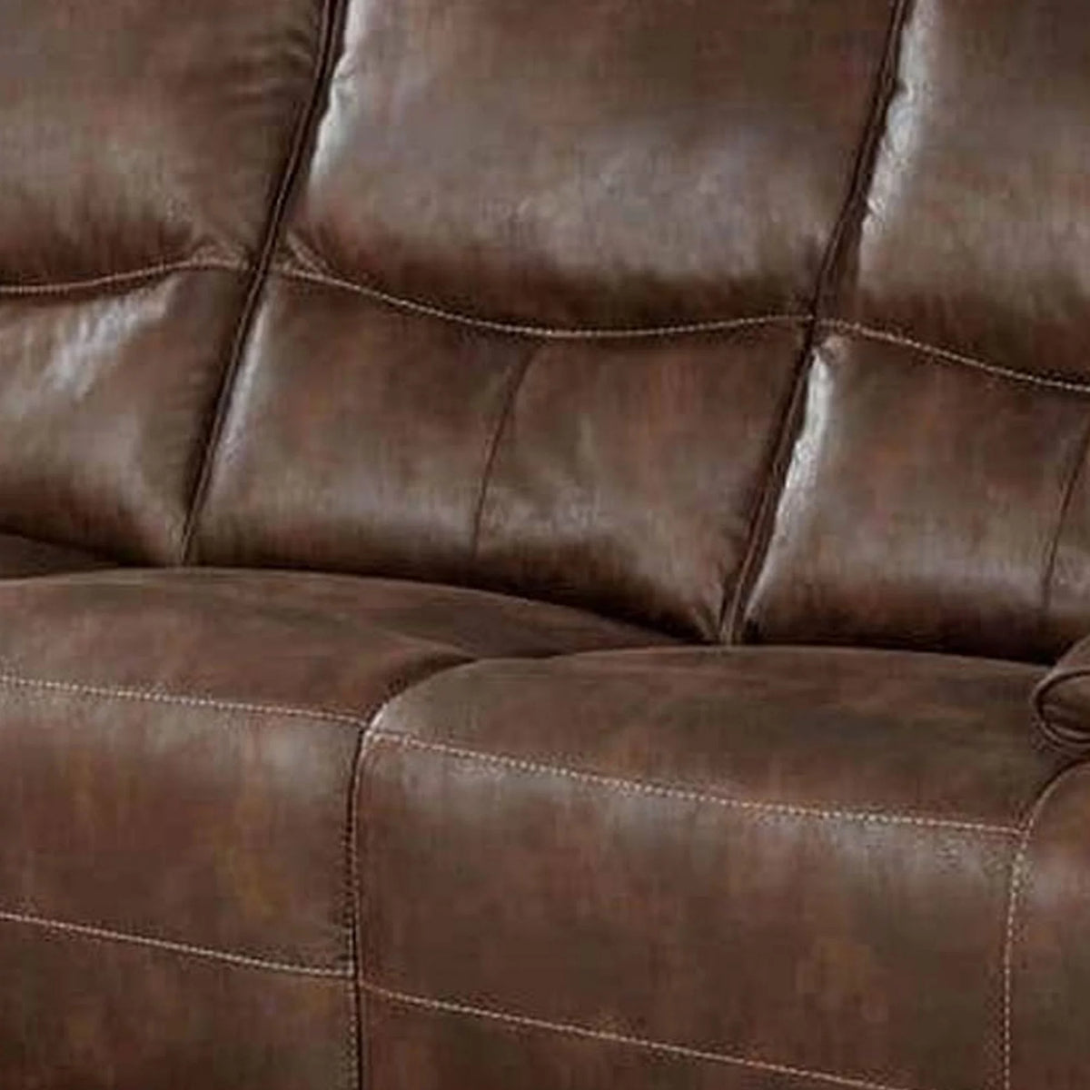 Brown Reclining Sofa with USB Port L280146