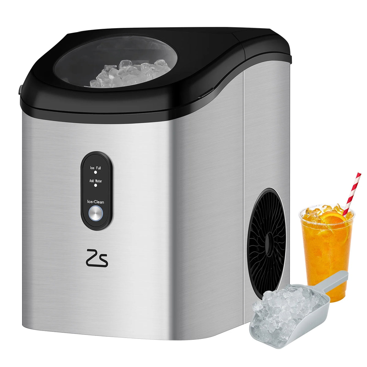 Portable Countertop Ice Maker with Ice Scoop and Basket I493