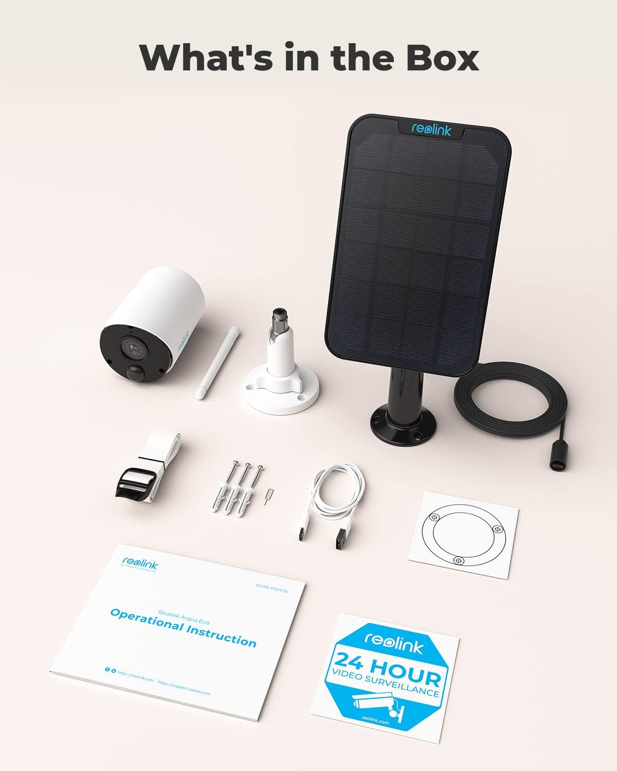 Solar WiFi Camera Security Outdoor Wireless Battery Powered 1080p Night Vision D4233