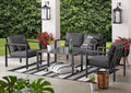 4-Piece Outdoor Patio Conversation Set, Seats 4, Gray B38535