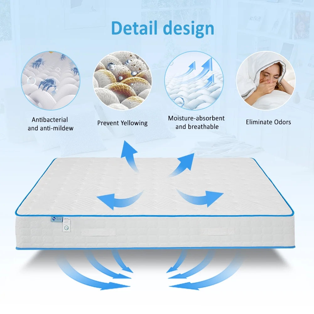 Queen Size Gel Memory Foam Hybrid Mattress T506571