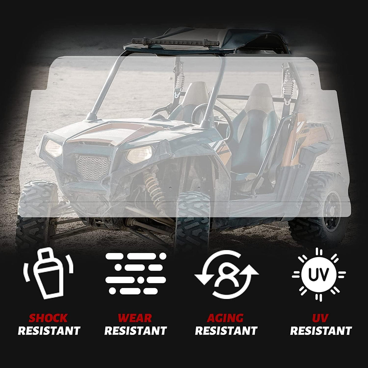Full 3-in-1 Fold Windshield with Gas Spring R579750