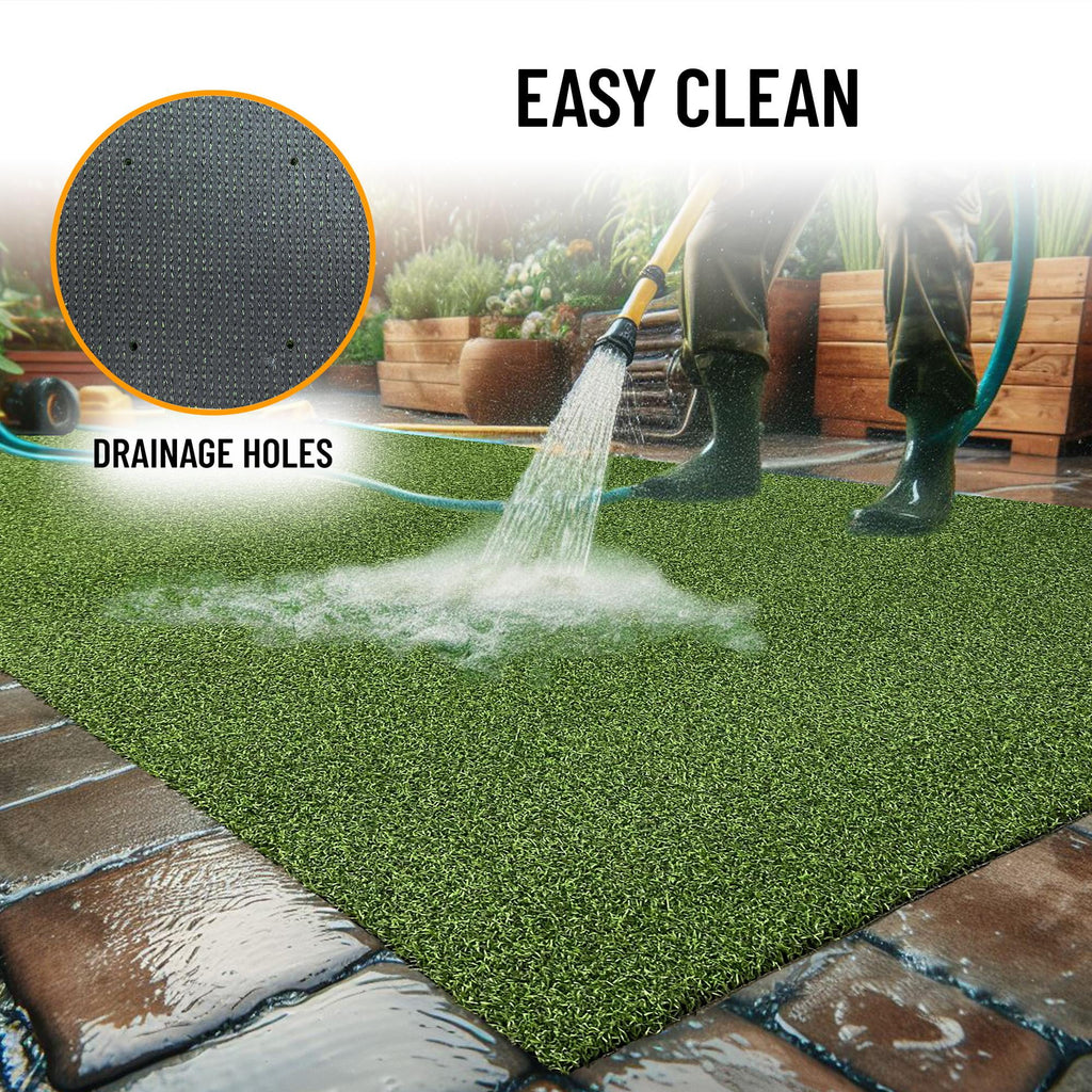 7x28 Artificial Turf Golf Hitting Mat Green F96761