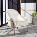 Cream Velvet Accent Chair J424