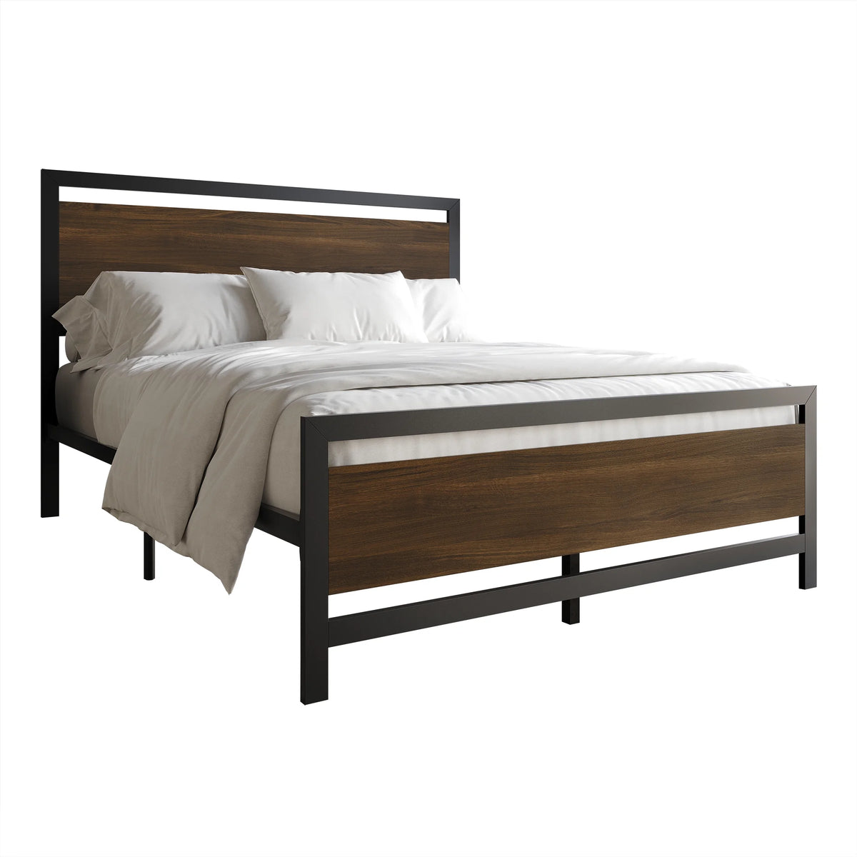 Twin Metal Platform Bed Light Grey S87057