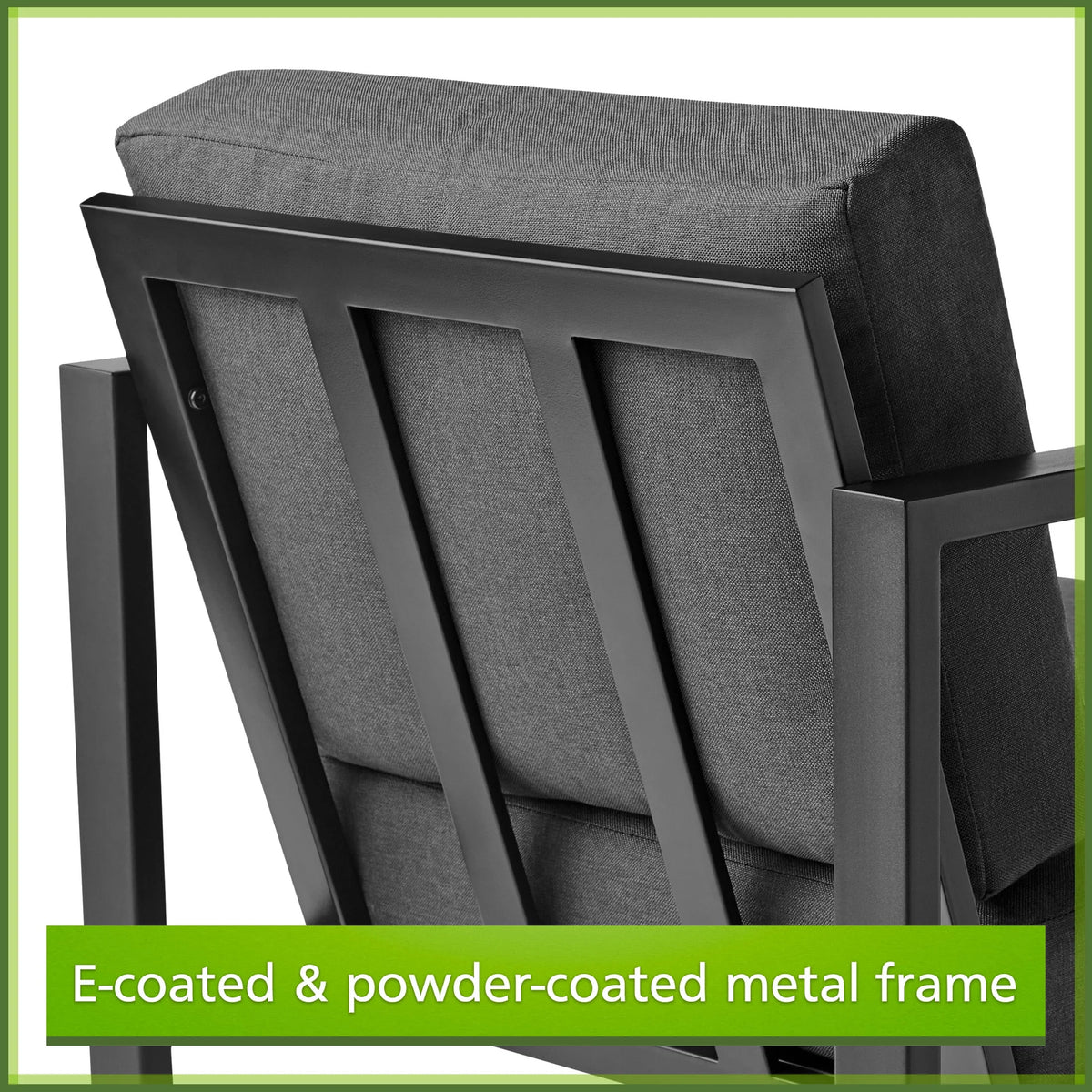 4-Piece Outdoor Patio Conversation Set, Seats 4, Gray B38535