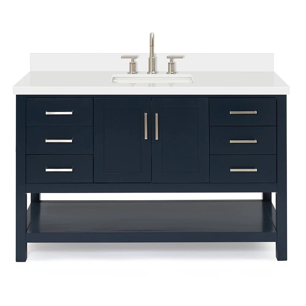 55" Single Basin Vanity Set Midnight Blue N526