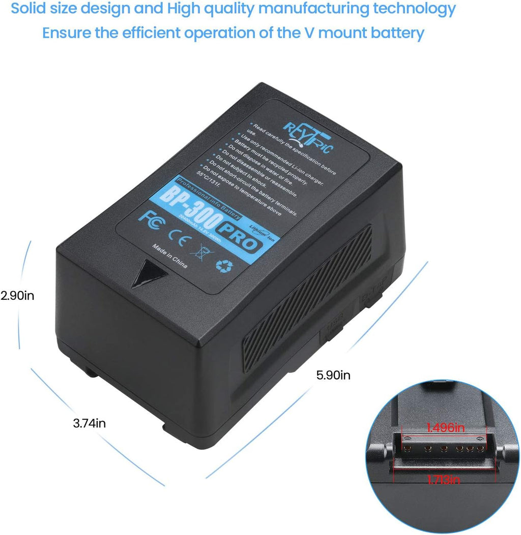 300Wh V Mount Battery with D-Tap Charger and Cable E491368