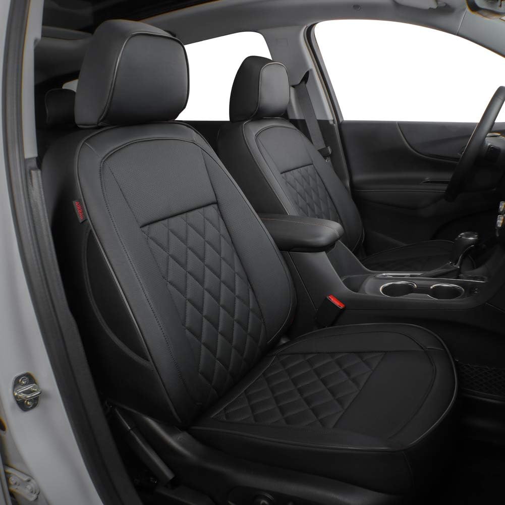 Custom Car Seat Covers Leatherette Black H2913