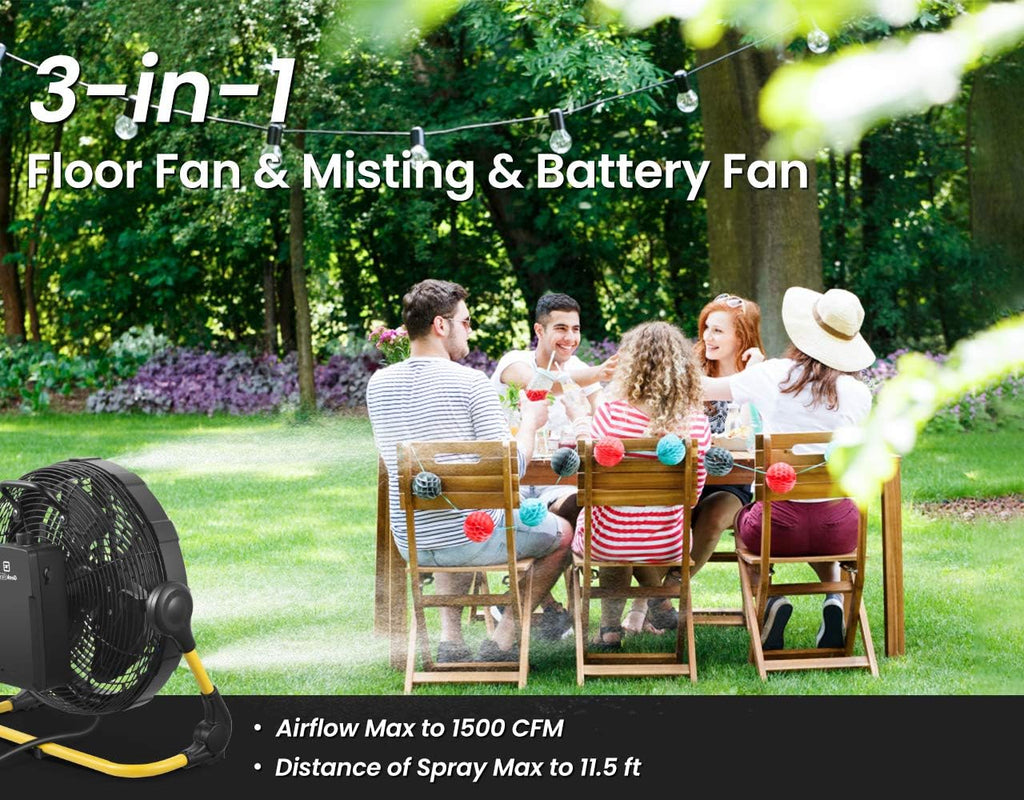 Rechargeable Outdoor Misting Fan 16 inch E1777