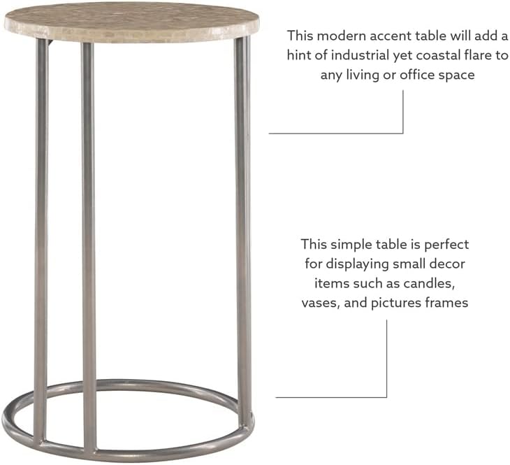 Silver Metal Accent C Table E998
